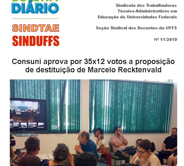Boletim SINDUFFS-SINDTAE 11/2019