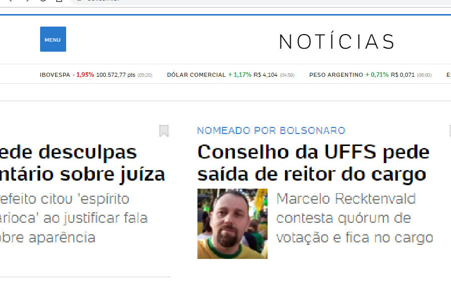 Imprensa nacional acompanha destituição de reitor nomeado