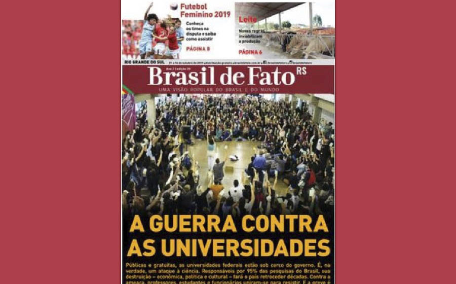 Brasil de Fato destaca rejeição de Marcelo Recktenvald pela comunidade