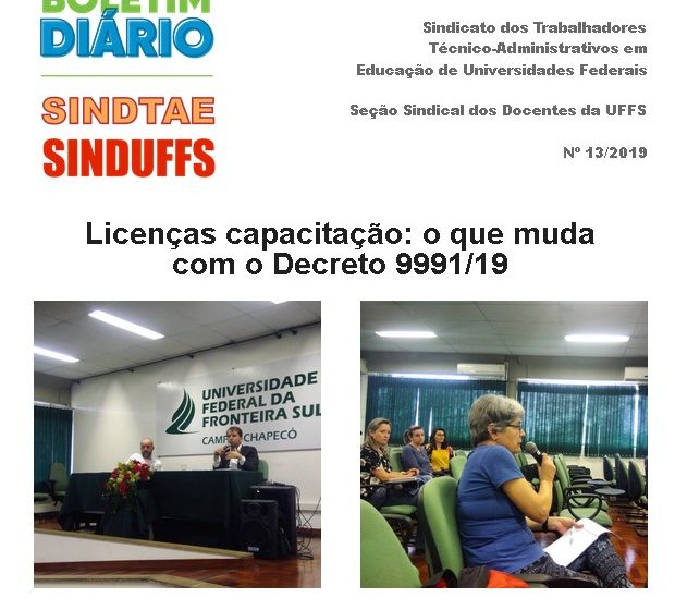 Boletim SINDUFFS-SINDTAE 13/2019
