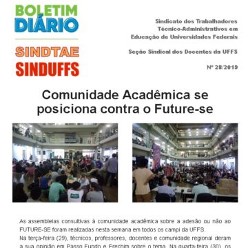 Boletim SINDUFFS-SINDTAE 28/2019