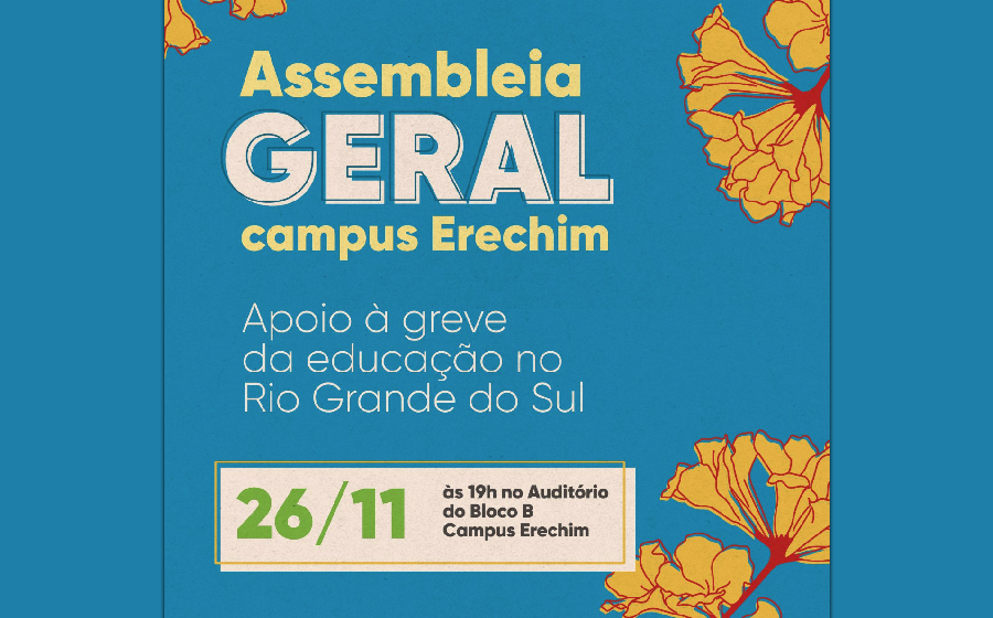 Erechim realiza Assembleia sobre apoio à greve da educação estadual