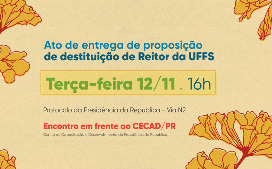 Em situação inédita, CONSUNI entrega proposição de destituição de Reitor à Presidência da República