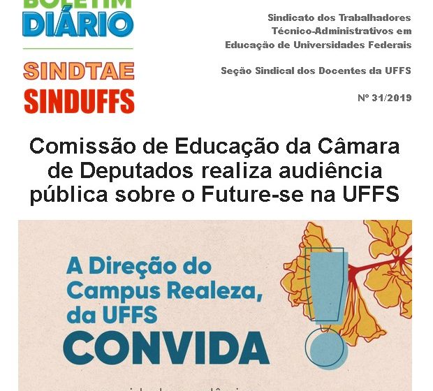 Boletim SINDUFFS-SINDTAE 31/2019