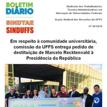 Boletim SINDUFFS-SINDTAE 36/2019
