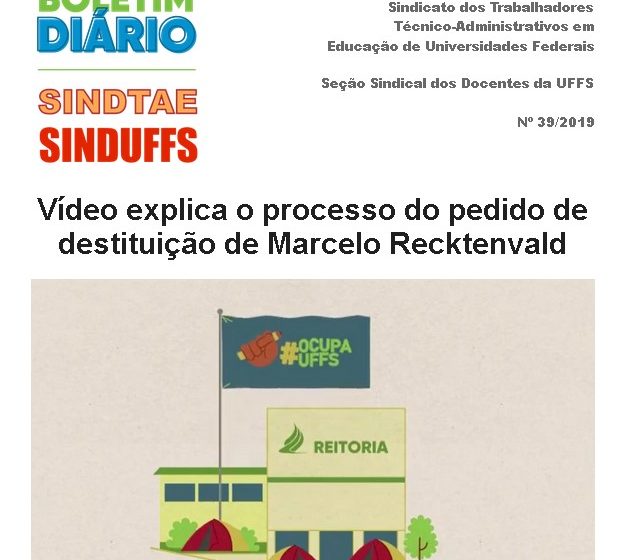 Boletim SINDUFFS-SINDTAE 39/2019