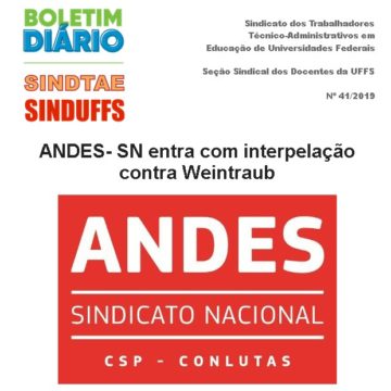Boletim SINDUFFS-SINDTAE 41/2019