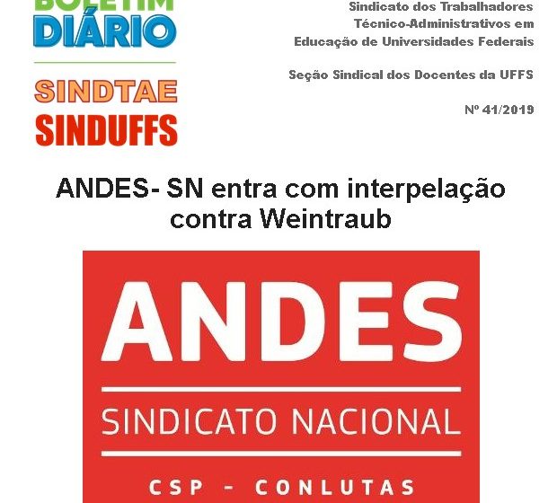 Boletim SINDUFFS-SINDTAE 41/2019