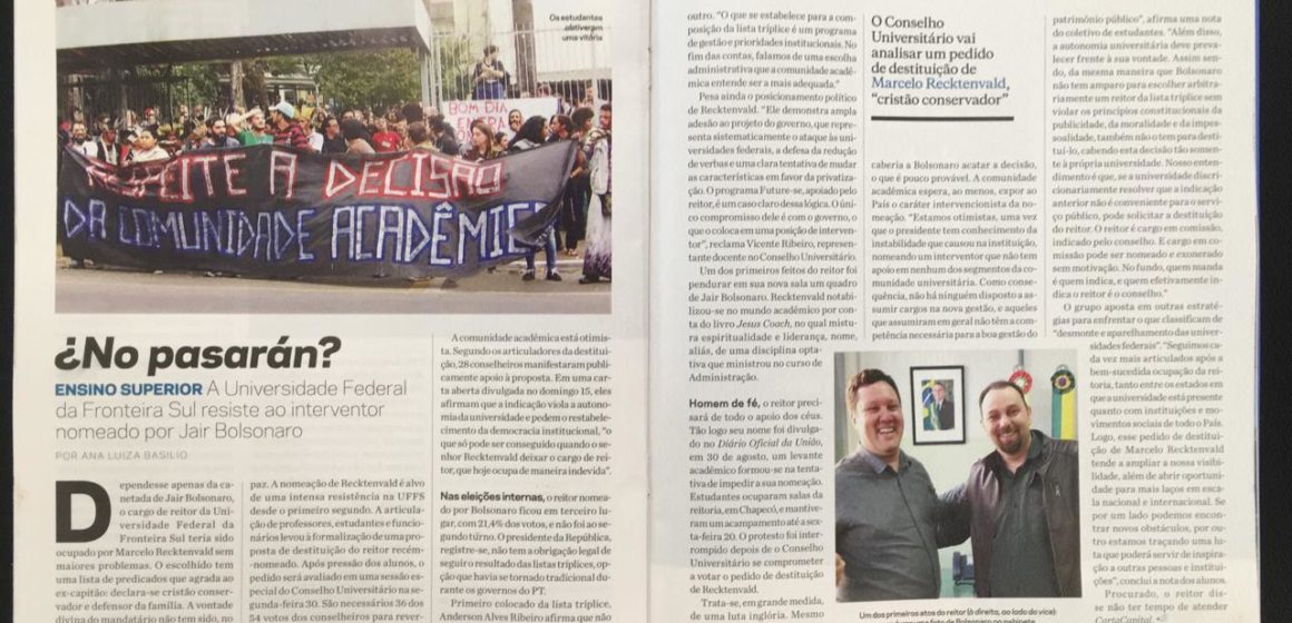 Carta Capital acompanha processo de destituição de Marcelo Recktenvald