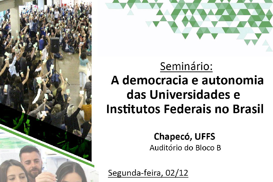 Seminário “A democracia e autonomia das universidades e institutos federais no Brasil” é adiado