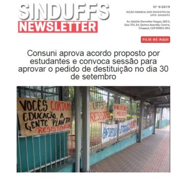 Boletim SINDUFFS 09/2019