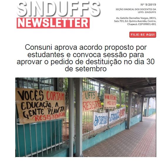 Boletim SINDUFFS 09/2019