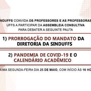 SINDUFFS realizará Assembleia Consultiva na próxima segunda (25), às 16 horas