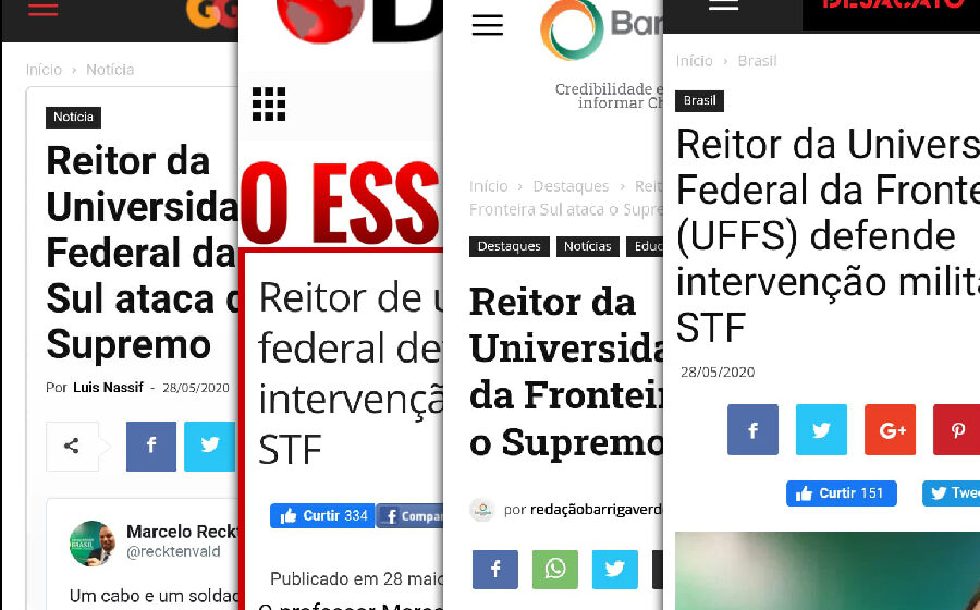 Imprensa repercute ataques de Marcelo Recktenvald ao Supremo Tribunal Federal