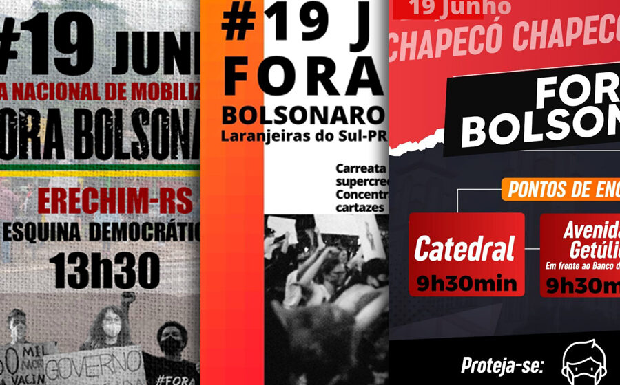 Neste sábado (19), o povo retornará às ruas em defesa da vida e pelo Fora Bolsonaro!