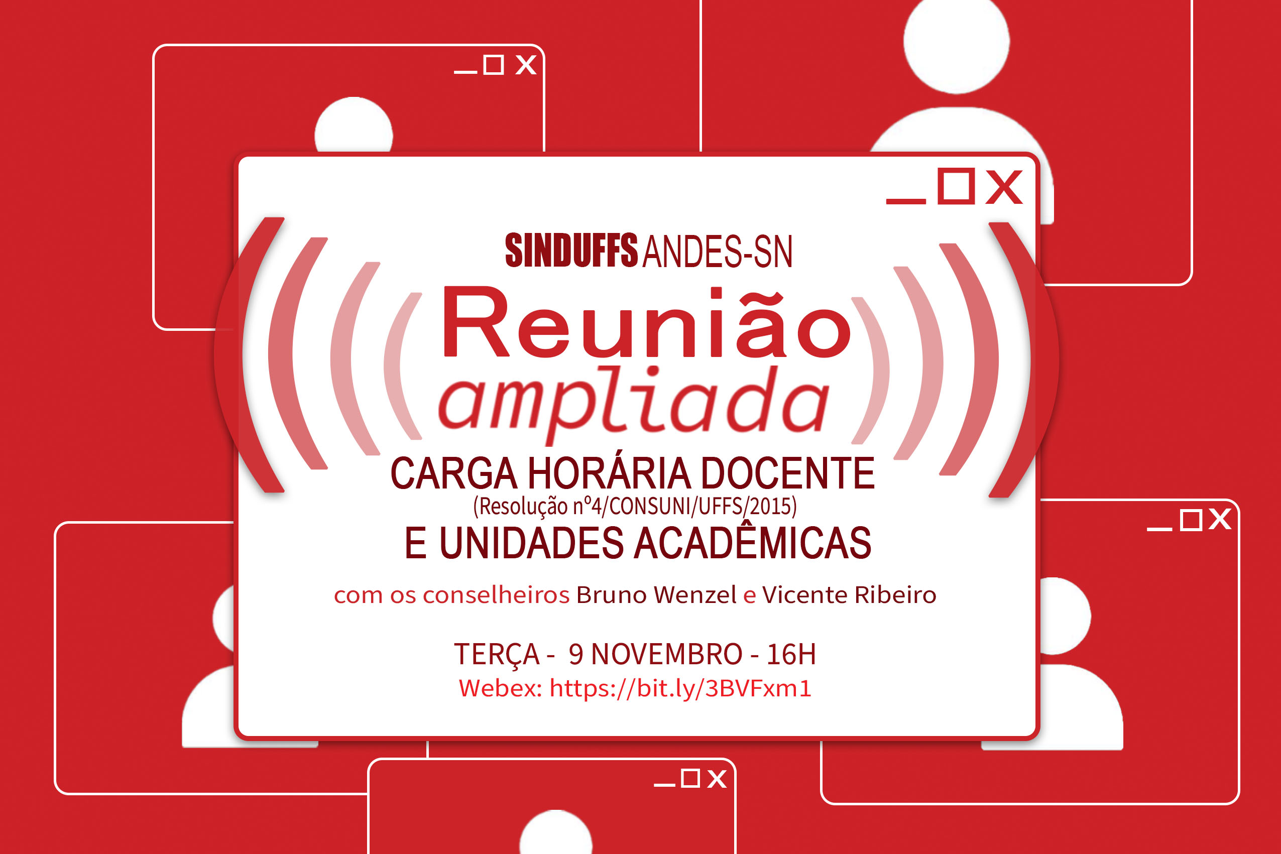 Reunião Ampliada SINDUFFS sobre Carga Horária Docente e Unidades Acadêmicas será na terça (9/11)